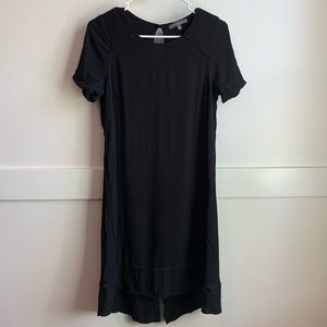 Matty M Black Short Sleeve Dress With Keyhole